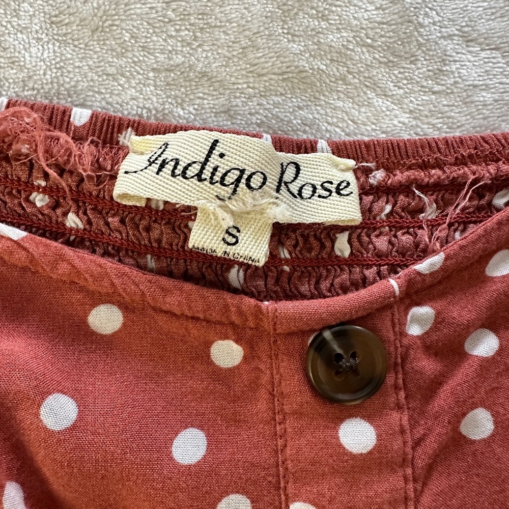 Orange Polka Dot Dress - Picture 3 of 7